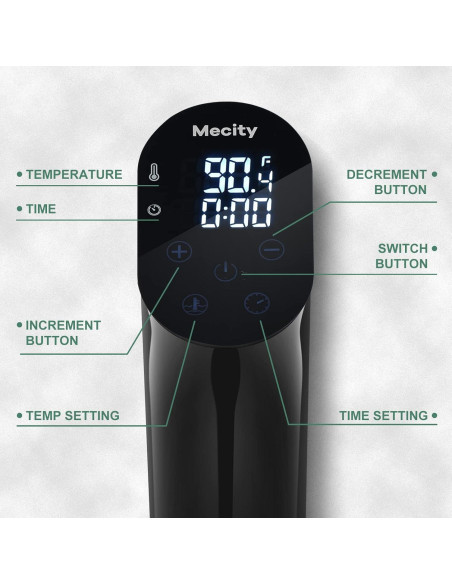 Cocedor Sous Vide Mecity SVJ-2000 1100W Precisión 0.5C
