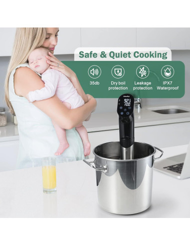 Cocedor Sous Vide Mecity SVJ-2000 1100W Precisión 0.5C