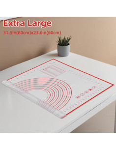 Alfombrilla de Silicona para Hornear Tucnoeu 81.3x61 cm Roja 2