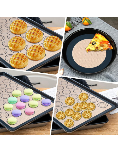Estera de Hornear de Silicona GaesQae 5 Piezas Antiadherente
