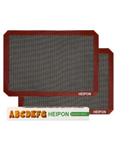 Alfombrilla de Hornear Silicona HEIPON 42x29.5cm Antiadherente 2pcs