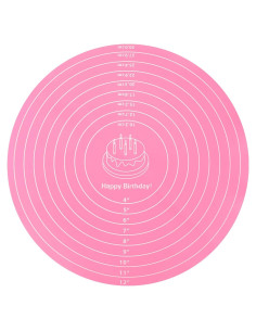 Alfombrilla de Silicona KALIONE 30 cm Redonda Antiadherente Rosa