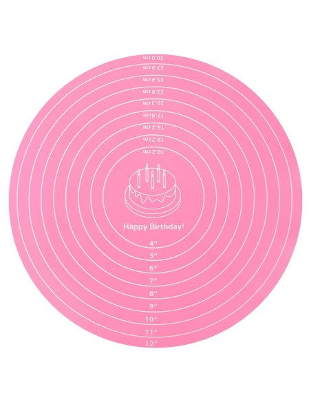 Alfombrilla de Silicona KALIONE 30 cm Redonda Antiadherente Rosa