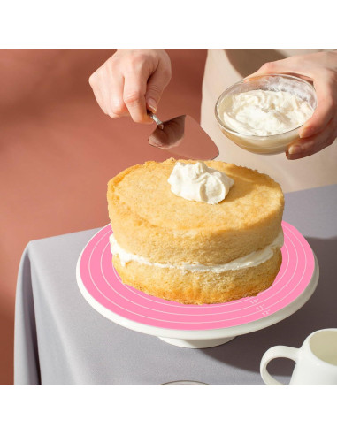 Alfombrilla de Silicona KALIONE 30 cm Redonda Antiadherente Rosa