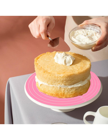 Alfombrilla de Silicona KALIONE 30 cm Redonda Antiadherente Rosa