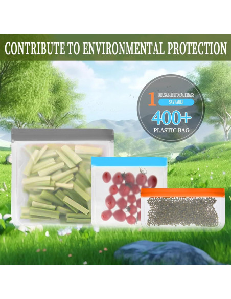 Paquete de 24 Bolsas de Almacenamiento Reutilizables Xiholeruf Paquete de 24 Bolsas de Almacenamiento Reutilizables Xiholeruf