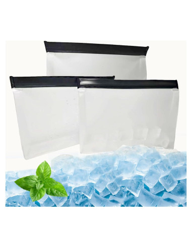 3 Bolsas de Almacenamiento de Hielo Reutilizables UlifeBetter 25x18.5cm
