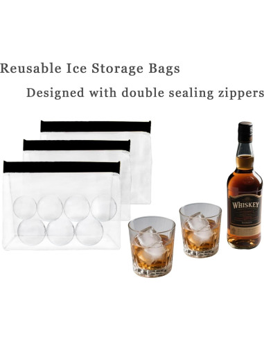 3 Bolsas de Almacenamiento de Hielo Reutilizables UlifeBetter 25x18.5cm