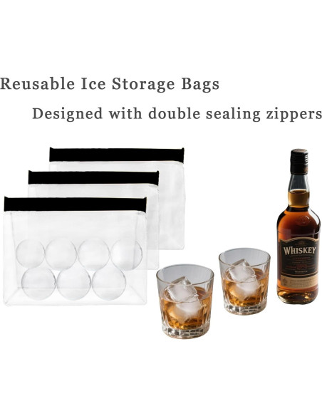 3 Bolsas de Almacenamiento de Hielo Reutilizables UlifeBetter 25x18.5cm