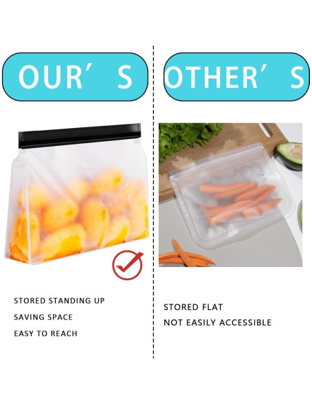 3 Bolsas de Almacenamiento de Hielo Reutilizables UlifeBetter 25x18.5cm