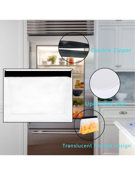 3 Bolsas de Almacenamiento de Hielo Reutilizables UlifeBetter 25x18.5cm