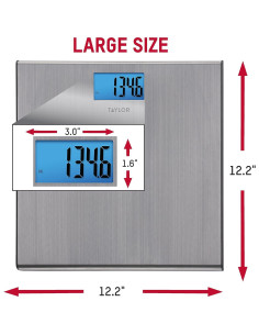 Báscula Digital Taylor 200 kg Acero Inoxidable Pantalla LCD 2