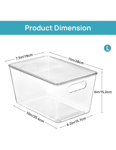 Contenedores de Almacenamiento Vtopmart 6 Piezas Apilables