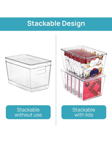 Contenedores de Almacenamiento Vtopmart 6 Piezas Apilables