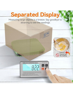 Báscula de Cocina Inalámbrica SHGMEET 15 kg Digital LCD 2