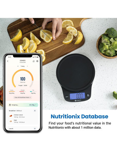 Etekcity Escala de Cocina Inteligente Digital 5000g Bluetooth