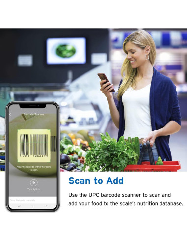 Etekcity Escala de Cocina Inteligente Digital 5000g Bluetooth