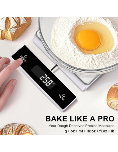 Báscula Digital de Cocina THINKSCALE 5kg Acero Inoxidable Pantalla Desplegable