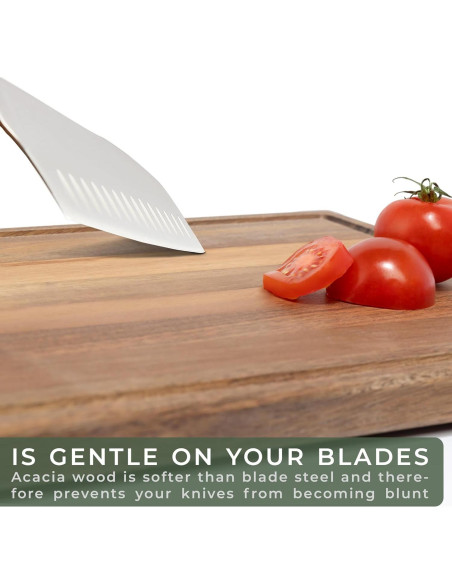 Juego de 3 Tablas de Cortar WALDWERK de Madera de Acacia 40x30 cm