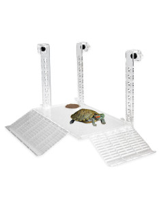 Plataforma de Sol para Tortugas Mairuker 30cm Acrílico Transparente