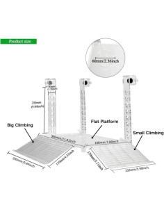 Plataforma de Sol para Tortugas Mairuker 30cm Acrílico Transparente 2