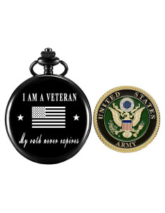 Reloj de Bolsillo Guangstore con Moneda para Veteranos