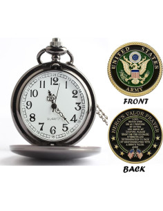 Reloj de Bolsillo Guangstore con Moneda para Veteranos 2