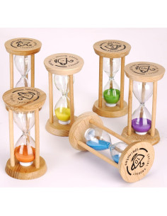 Juego de 6 Temporizadores de Arena PROLOSO Multicolor 30s a 10min 2