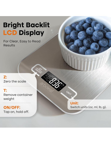 Escala de Cocina Digital Arboleaf 10kg Acero Inoxidable