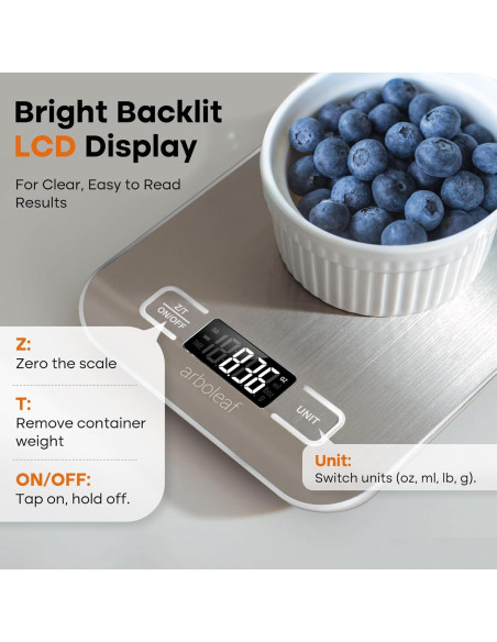 Escala de Cocina Digital Arboleaf 10kg Acero Inoxidable