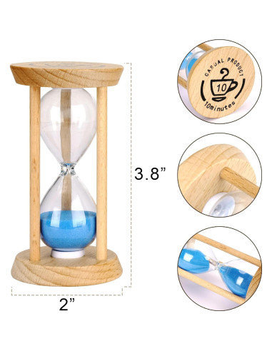 Juego de 6 Temporizadores de Arena PROLOSO Multicolor 30s a 10min