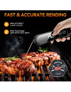 Termómetro Digital de Carne IP67 con Sonda Rotativa 180 2