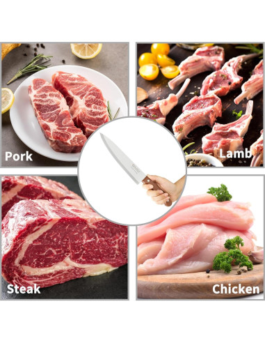 Cuchillo de Chef 20 cm OLULU Acero Inoxidable Ergonomico