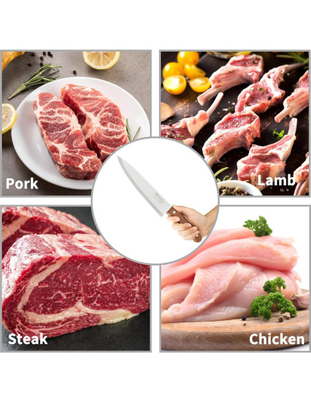 Cuchillo de Chef 20 cm OLULU Acero Inoxidable Ergonomico Cuchillo de Chef 20 cm OLULU Acero Inoxidable Ergonomico