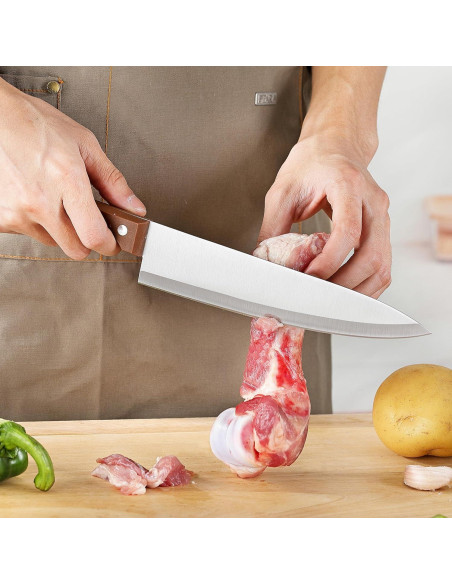 Cuchillo de Chef 20 cm OLULU Acero Inoxidable Ergonomico Cuchillo de Chef 20 cm OLULU Acero Inoxidable Ergonomico