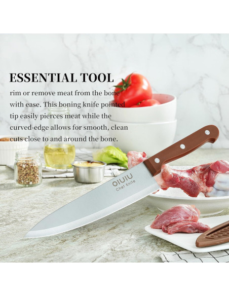 Cuchillo de Chef 20 cm OLULU Acero Inoxidable Ergonomico Cuchillo de Chef 20 cm OLULU Acero Inoxidable Ergonomico
