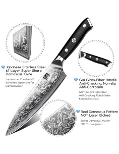 Cuchillo de Chef SHAN ZU 20.32 cm Acero Damasco 67 Capas 2