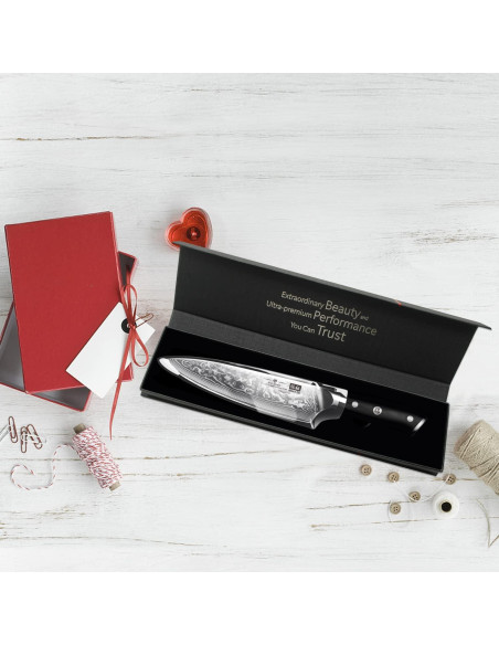 Cuchillo de Chef SHAN ZU 20.32 cm Acero Damasco 67 Capas