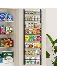 Organizador de despensa MIAOLI 8 niveles ajustable negro 2