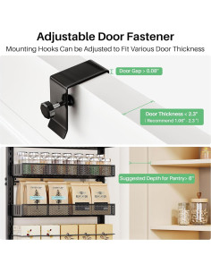 Organizador de despensa SNTD colgante 8 niveles ajustable negro 2