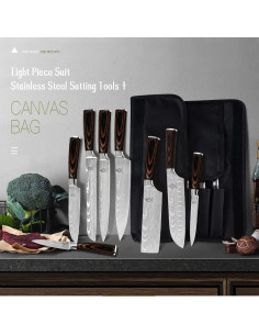Juego de Cuchillos de Cocina FULLHI 14 Piezas Acero Inoxidable 2