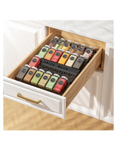 Organizador de Cajón para Especias RCHYFEED 4 Niveles Metal