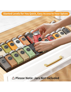 Organizador de Cajón para Especias RCHYFEED 4 Niveles Metal 2