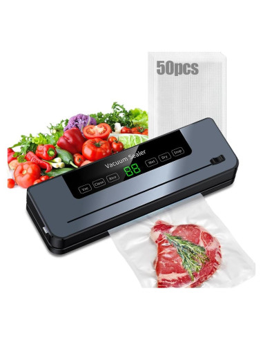 Máquina de Sellado al Vacío Lwuey 5 en 1 con 50 Bolsas