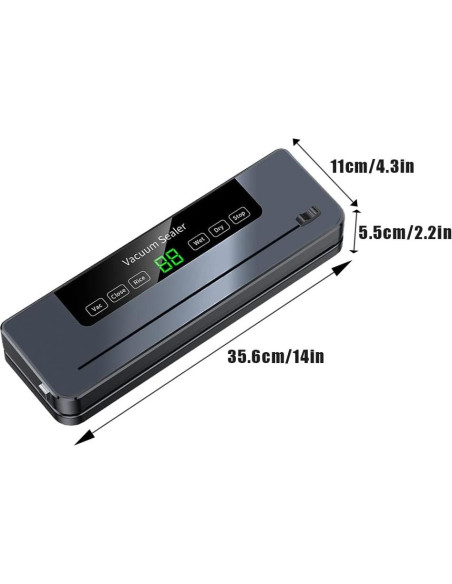 Máquina de Sellado al Vacío Lwuey 5 en 1 con 50 Bolsas