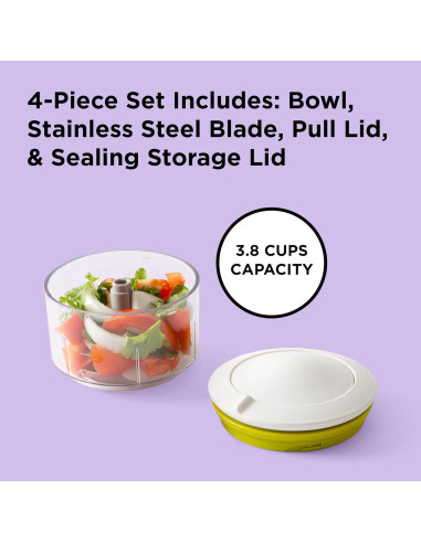 Picador Manual de Alimentos Chef'n VeggiChop 0.9L Blanco