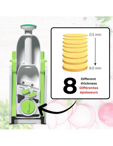 Mandolina Vertical Starfrit Pump'n'Slice - Corte Ajustable 0.5-8mm