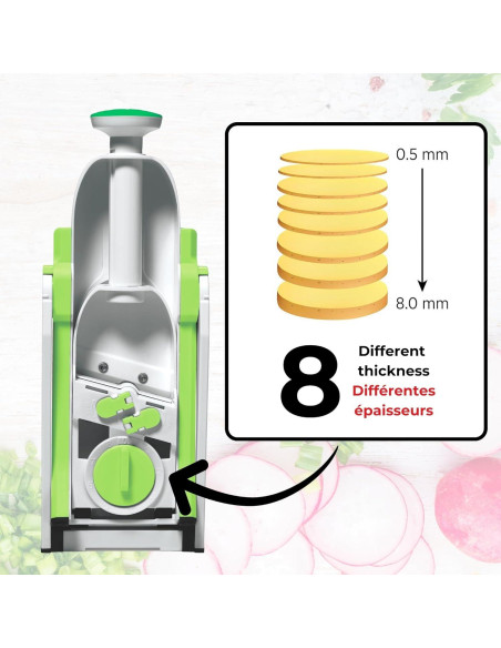 Mandolina Vertical Starfrit Pump'n'Slice - Corte Ajustable 0.5-8mm