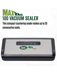 Sellador al vacío LEM MaxVac 100 120W 30.48cm Plateado 2