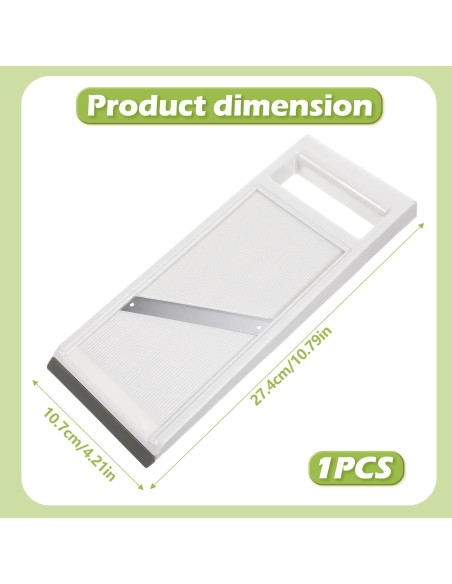 Rebanador Mandolina de Mano Classicseali - Acero Inoxidable, Blanco